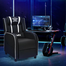 Load image into Gallery viewer, Massage Racing Gaming Single Recliner Chair-White