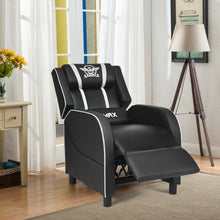 Load image into Gallery viewer, Massage Racing Gaming Single Recliner Chair-White
