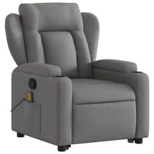 Load image into Gallery viewer, vidaXL Stand up Massage Recliner Chair Dark Gray Fabric