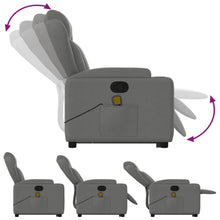 Load image into Gallery viewer, vidaXL Stand up Massage Recliner Chair Dark Gray Fabric