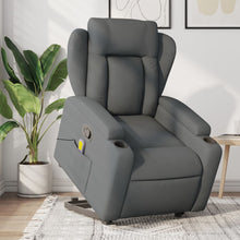 Load image into Gallery viewer, vidaXL Stand up Massage Recliner Chair Dark Gray Fabric