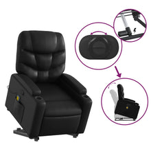 Load image into Gallery viewer, vidaXL Stand up Massage Recliner Chair Black Faux Leather