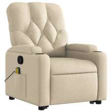 Load image into Gallery viewer, vidaXL Stand up Massage Recliner Chair Cream Fabric