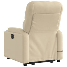 Load image into Gallery viewer, vidaXL Stand up Massage Recliner Chair Cream Fabric