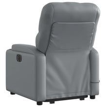 Load image into Gallery viewer, vidaXL Electric Stand up Massage Recliner Chair Gray Faux Leather