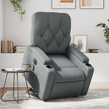 Load image into Gallery viewer, vidaXL Electric Stand up Massage Recliner Chair Gray Faux Leather