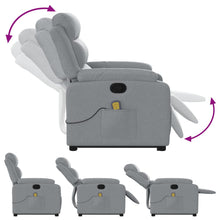 Load image into Gallery viewer, vidaXL Stand up Massage Recliner Chair Light Gray Fabric