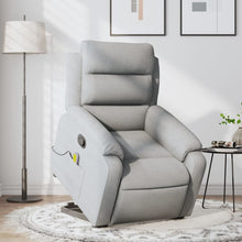 Load image into Gallery viewer, vidaXL Stand up Massage Recliner Chair Light Gray Fabric