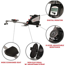 Load image into Gallery viewer, Sunny Health &amp; Fitness Rowing Machine with Optional Magnetic Rower or Air Rower Exclusive SunnyFit App