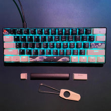 Load image into Gallery viewer, 60% Mechanical Gaming Keyboard with Blue Switches – Compact Sea Blue Backlit