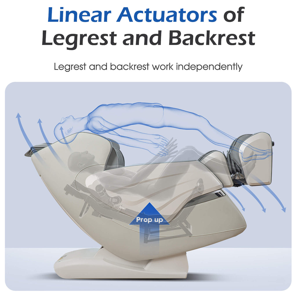 Bosscare Premium Full Body Zero Gravity Massage Chair With Ai Voice And App Control, Gray (SAK35970)