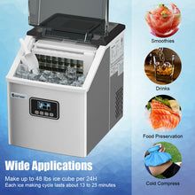Load image into Gallery viewer, 48lbs Stainless Ice Maker with LCD &amp; Self-Cleaning