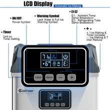Load image into Gallery viewer, 48lbs Stainless Ice Maker with LCD &amp; Self-Cleaning